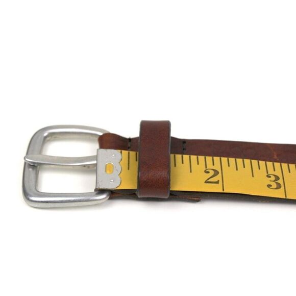 Old Navy EMBOSSED BROWN GENUINE LEATHER 1.25"Wd CASUAL DRESS WOMEN'S BELT S (A37 - Picture 9 of 12